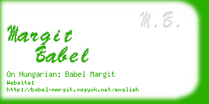 margit babel business card